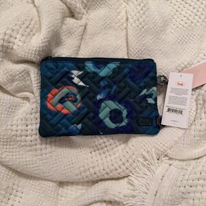 LUG Peekaboo Pouch Wristlet Quilted Mystic Bloom Forest‎ NWT